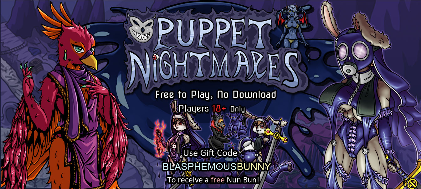 Adventure with sexy monster girls and furries in a creepy adventure at Puppet Nightmares.